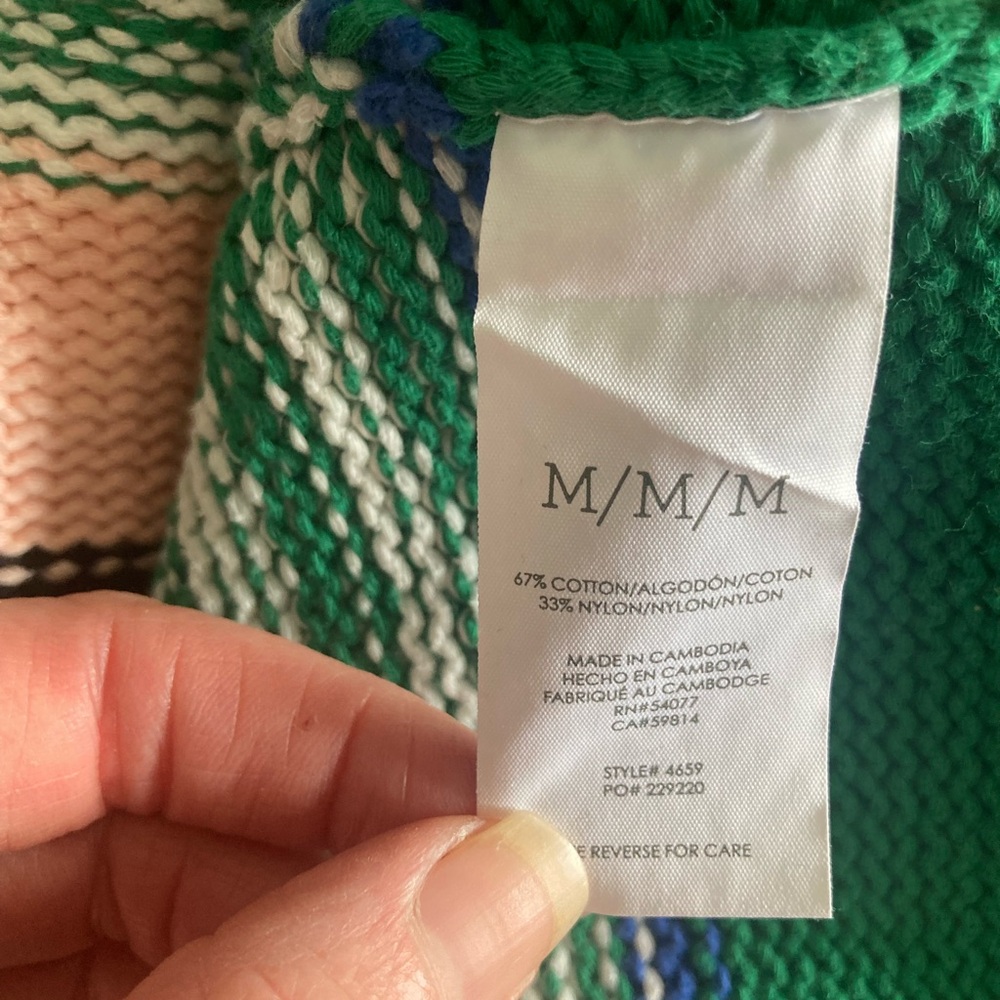 CAbi Multicolor Striped Crew Neck Sweater - Picture 9 of 10